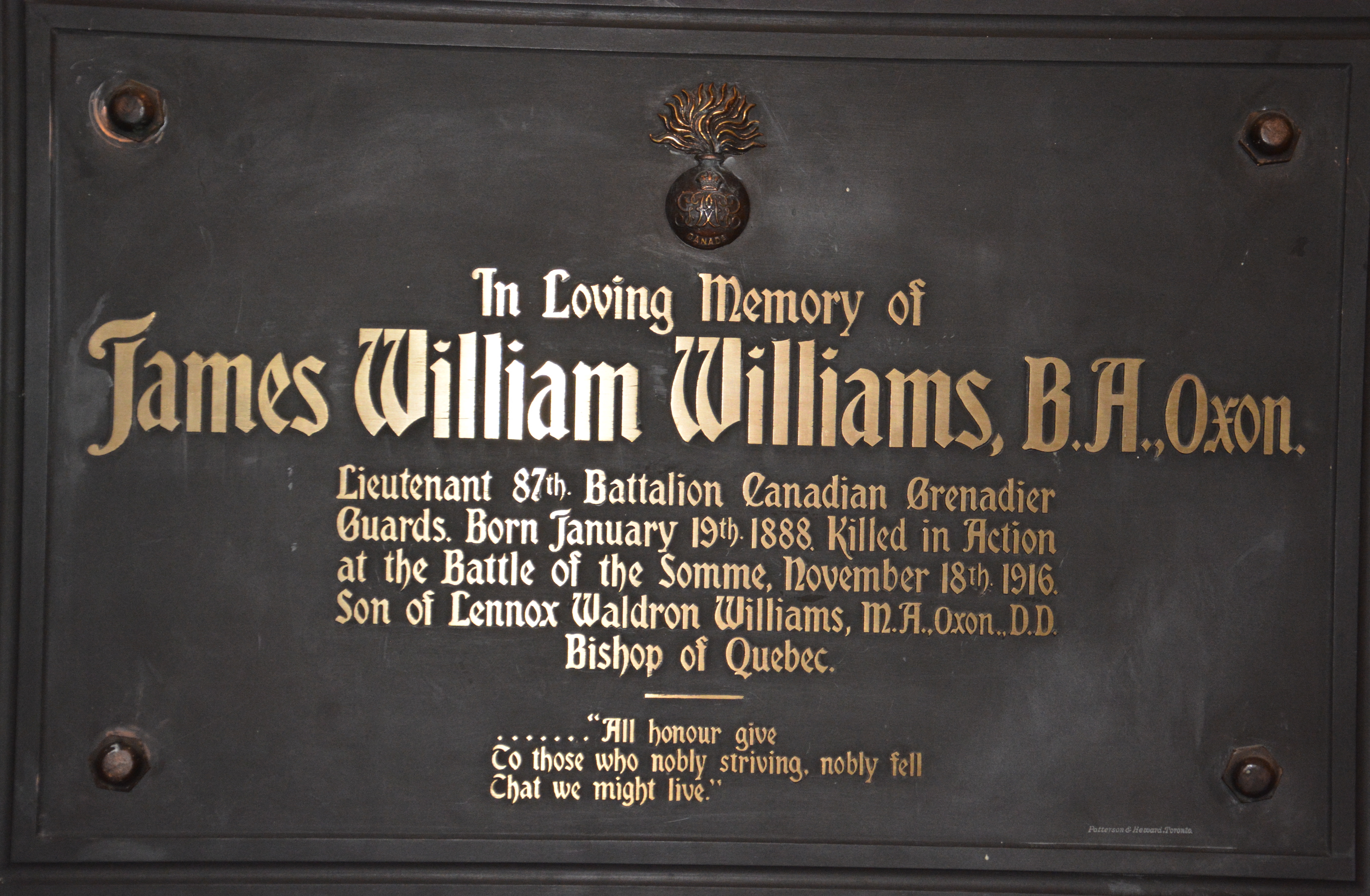 Williams plaque