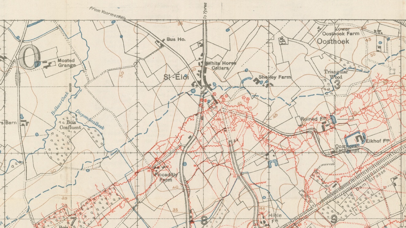 Military map showing Tara Hill